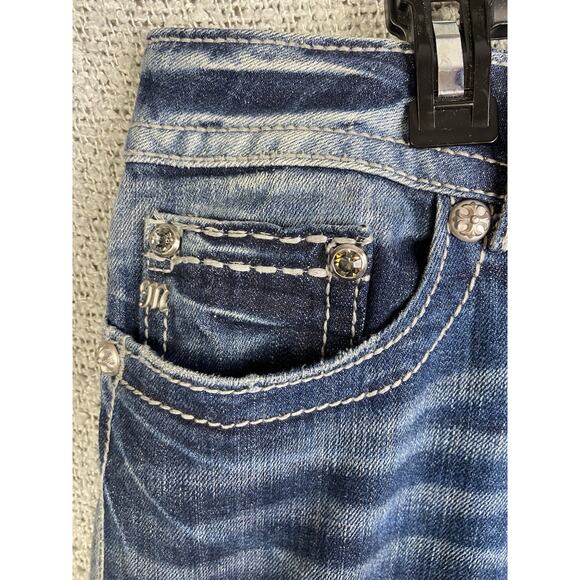 Miss Me Vintage Jezebel Jeans Womens 34 Measures 36 Easy Boot Bling EUC Y2K Plus - Picture 5 of 16